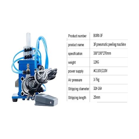 Pneumatische Abisoliermaschine, effizientes Abisolieren mehrerer Drähte, benutzerfreundliches Design, 3-adriges Abisolieren, 220 V EU (1/2)