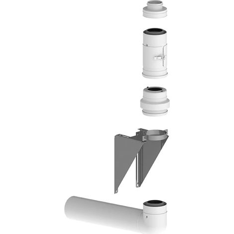 Remeha Kit base PPS RUA2/2, DN 80/125, parete esterna sopra il tetto, 7647999
