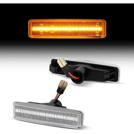 KIT 2 INDICATORI DI DIREZIONE LATERALI A LED COMPATIBILE CON BMW Serie 3 / E46 / Berlina / Touring / Anno di costruzione 1998-2001 / / VETRO TRASPARENTE
/ LED 6000K EFFETTO XENON / CAN-BUS, PLUG AND P (1/5)