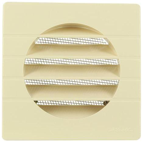 Grille de ventilation à encastrer extérieur pour tubes PVC 100mm coloris sable NICOLL 1GETM100 (1/3)