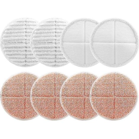 Kit de rechange AURA pour balai vapeur Bissell Spinwave 2039A 2124 : 4 lingettes abrasives, 2 lingettes douces, 2 lingettes fines (1/5)