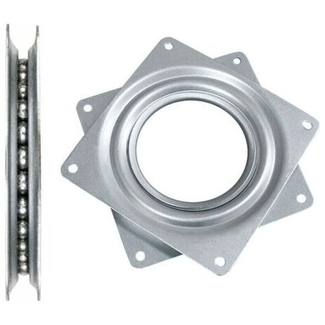 Pair Drehteller mit Vierkantlager, Vierkantkugellager, 4-Zoll-Kugellager, 360° drehbarer Vierkant-Drehteller, für Möbel, Vitrinen, Schränke