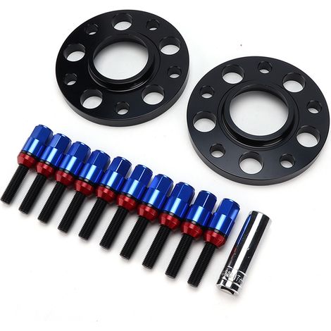 Kit d'entretoises de roue centrées 15mm avec boulons pour BMW Série 1 3 5 6 7 8 Z3 Z8 M3 M5 - Bleu (1/5)