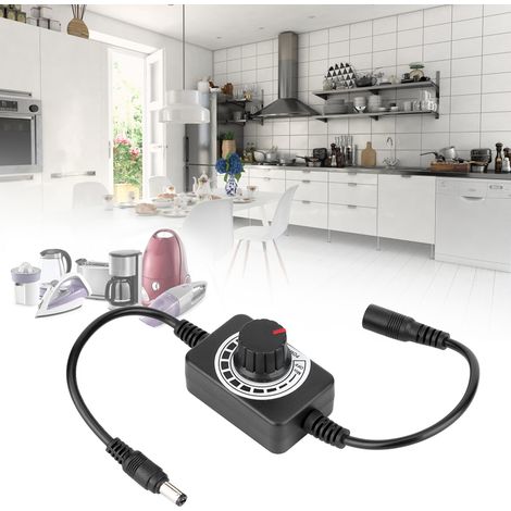 Interrupteur de vitesse CC réglable 5-24 V, à variation continue, avec indicateur de température et de luminosité, pour perceuse à moteur. (1/5)