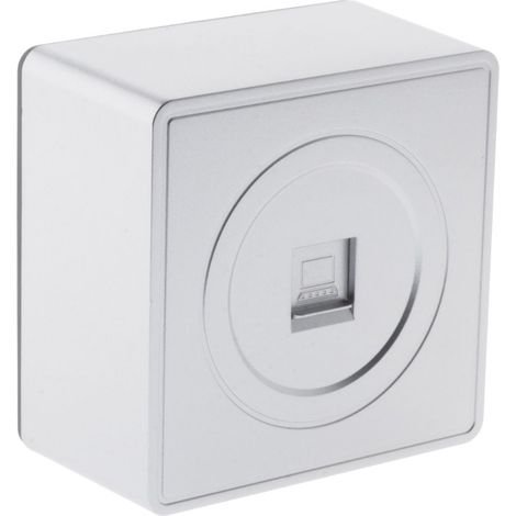 Prise téléphone RJ45 en saillie Silver - Vulco - Zenitech (1/5)