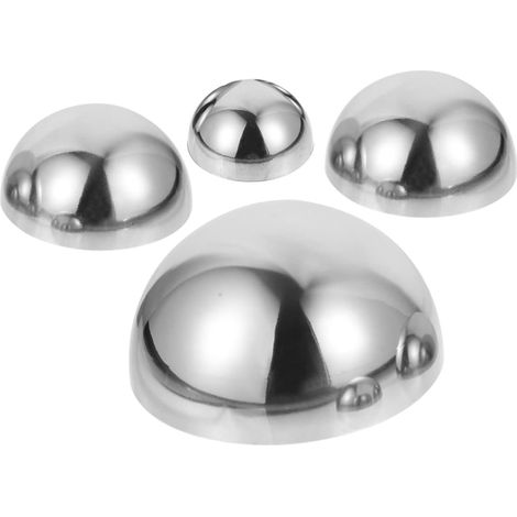 Boules De Jardin en Acier Inoxydable Miroir 4 Pcs Décoration Extérieure Pelouse Sphères Hémisphériques Creuses 51-90-150 Mm Réfléchissantes pour Paysage Et Photographie (1/5)