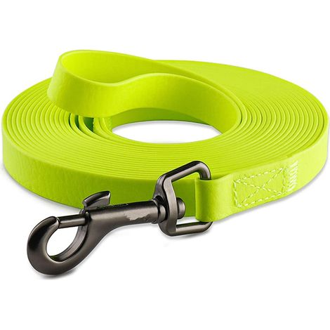 Longe pour Chien 10M2.5CM Laisse Chien avec Poignée et Sac de Rangement Longue Corde, Laisses de Dressage étanches pour Chiens de Grande et Petite Bleu (1/2)