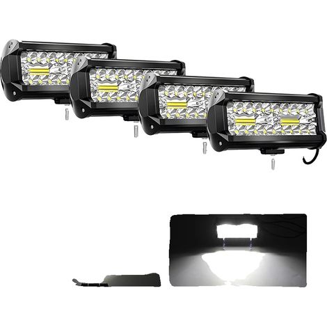 Barra luminosa a LED, 7 pollici, 120 W, impermeabile IP68 (1/2)