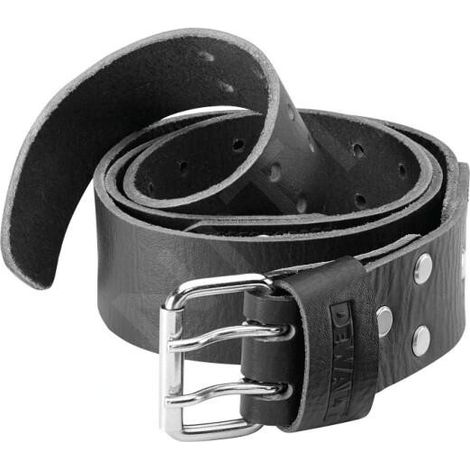 Dewalt – Ceinture porte-outils en cuir 1409x58mm – 2 trous pour fermeture sûre – Adaptable à tous les tours de taille – DWST175661