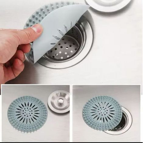 Filtre Cheveux - Filtre Drain Universel En Silicone 13 cm - Pour Évier Cuisine Douche Baignoire - Lot De 3 Pièces (1/5)
