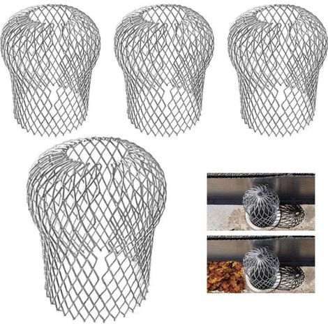 Lot de 4, filtres de gouttière extensibles en aluminium pour éviter le blocage des feuilles et des débris (1/5)