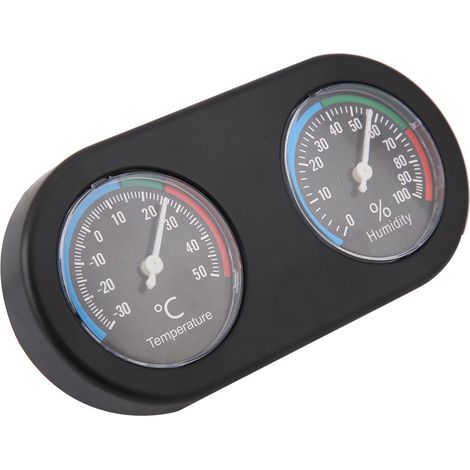 Mini thermomètre-hygromètre analogique rond pour terrarium (1/5)