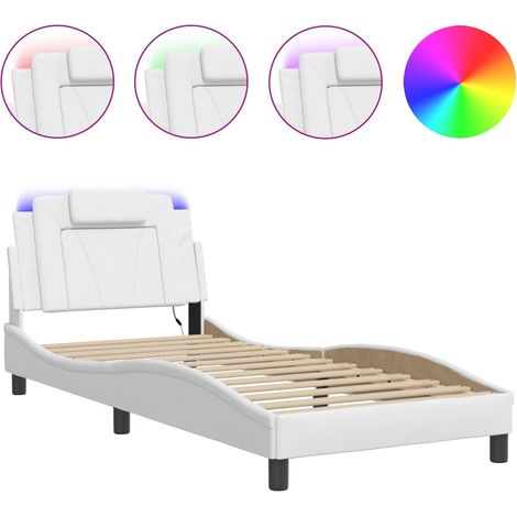 Maison Exclusive - Giroletto Viana con LED senza Materasso Bianco 90x200 cm (1/5)