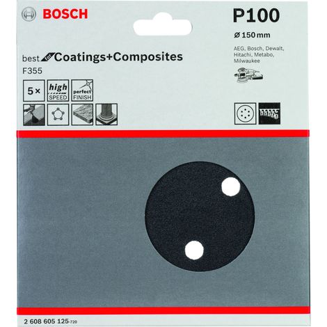 Bosch PRO F355 Hoja de lija 150 mm 100 - 2608605125 (1/2)