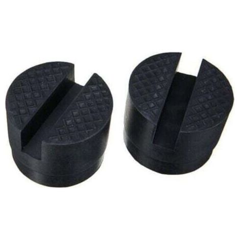 Coussinets de Cric Hydraulique Noir 48mm x 38mm (2 Pièces) Polyuréthane Haute Résistance Anti-Dérapant Protection Levage (1/2)