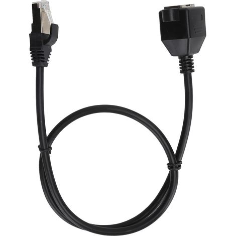 Netzwerk-Verlängerungskabel (Stecker auf Buchse) mit Schraubklemmen für LAN-Komponenten, 0,5 Meter