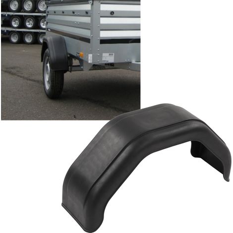 Schwarze PE-Kotflügel für Anhänger sind für einachsige Anhänger mit 12"/13"-Rädern (Übergröße) geeignet. (1/5)