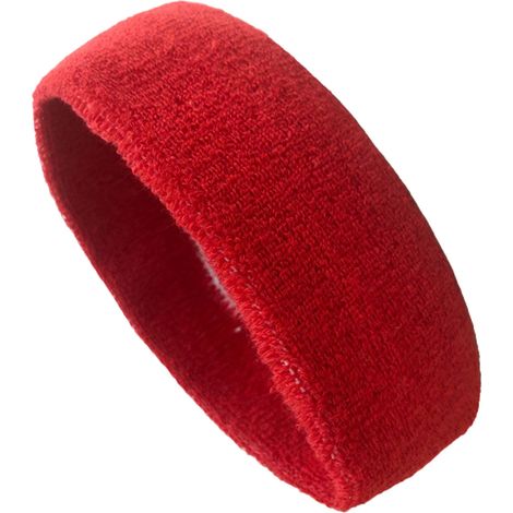Bandeau sportif élastique absorbant la transpiration, serre-tête de fitness pour cyclisme en extérieur, rouge. (1/5)