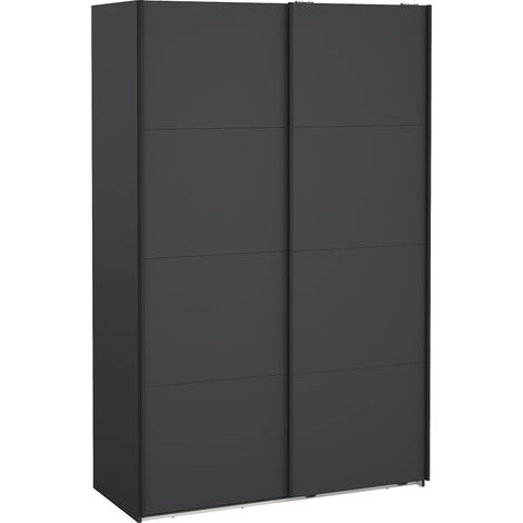 Bergamo Schiebetürenschrank 2 Türen 140x220cm matt grau. (1/5)