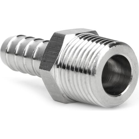 2PCS Raccord de tuyauterie mâle BSPT 1/2 po, joint à barbes, raccord rapide (BSPT 1/2 po - 8 mm) (1/5)