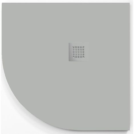 Plato de ducha ONDA CURVE CENIZA 80x80 cm (radio 55) rejilla color