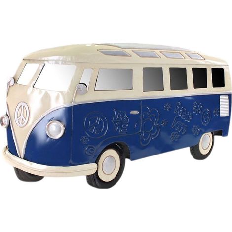 Miroir combi peace and love bleu