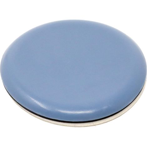 4 x Patins en PTFE / bleu-gris / Ø 50 mm / rond / Glisseurs autocollants PTFE / patins glisseurs auto-adhésif qualité premium (1/5)