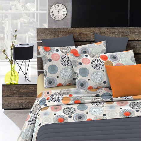 Italian Bed Linen Fantasy Completo Letto, Microfibra, Acquerello, Una Piazza e Mezza (1/4)