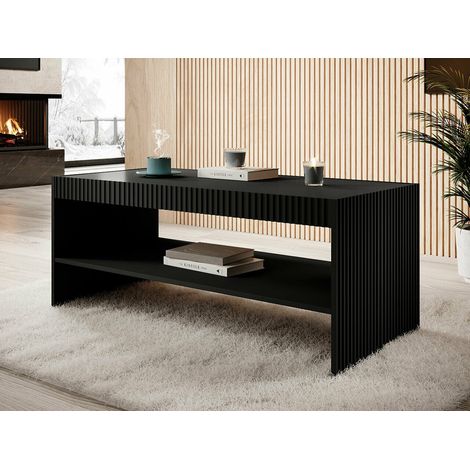 Table basse 120x57cm PALACE Noir design moderne de haute qualité (1/2)