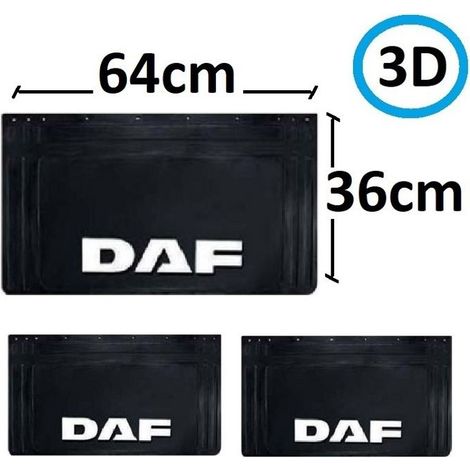 Guardabarros DAF 3D 36x64cm, escritura blanca en relieve
