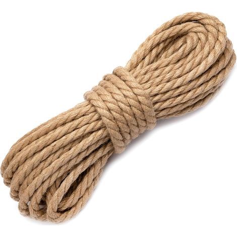 1 Rouleau Corde,Jute Naturel,8mm,25M,Solide,Durable,Jardinage,Bricolage (1/5)