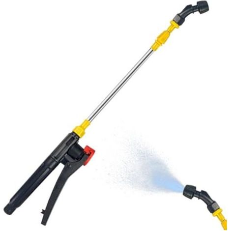 Perche télescopique pour pulvérisateur, 45-80 cm, buse et poignée universelles réglables en acier, pulvérisateur pour arbustes, buse à simple courbure (1/4)