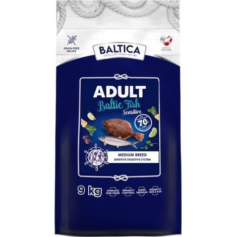 Croquettes pour chien Baltica Excellent Adulte Sensible au poisson, taille M, 9 kg (1/2)