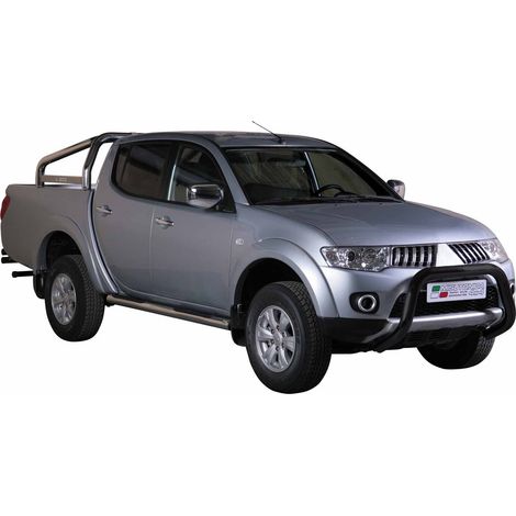Pare-buffle Avant pour Mitsubishi L200 2010-2015 76 mm en Acier Noir (1/5)