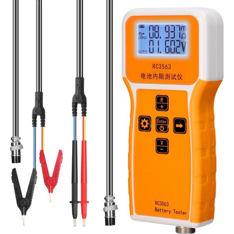 RC3563 Tragbarer Batterie-Innenwiderstands- und Spannungsprüfer (200 Ω, 100 V) mit 3-stelliger Anzeige, hochpräziser Vierleiter-Wechselstrom-Batterieprüfer für Lithium- und Bleiakkumulatoren. (1/5)