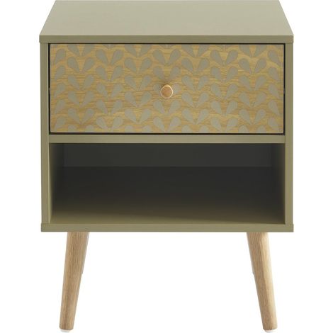 BAÏTA Capucine Comodino, Legno ingegnerizzato, Verde Oliva, 40 cm (1/5)