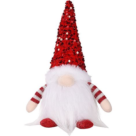 Poupée Décorative Lumineuse Sans Visage LED 30x10x10cm Rouge Pour Fête de Famille -KZQ (1/3)