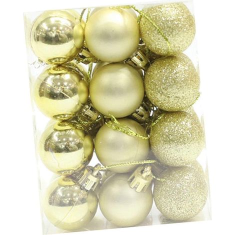 24 boules de Noël décoratives incassables en vrac (1/5)