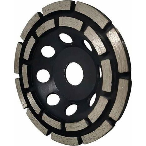 Disque Diamant 125mm Double Rangée Abrasif Béton Pierre Granit Meule Boisseau Diamantée Universelle Ponçage Maçonnerie (1/5)