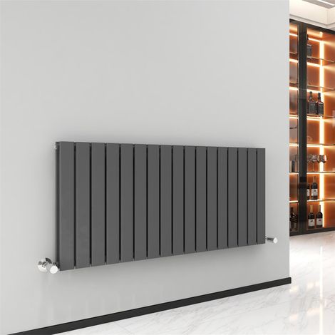 600 x 1156mm Double Designer Flat Panel Central Heating Radiator ANTHRACITE