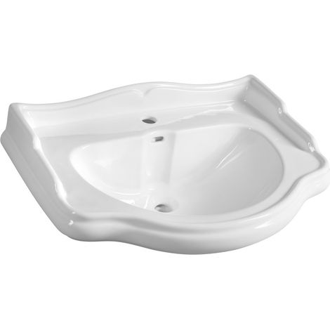 Lavabo RETRO en céramique 73x54cm, blanc (1/5)