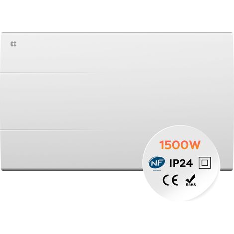 Ciarra – Chauffage électrique à inertie céramique 1500W – Programmable 7j/24h – IP24 salle de bain – Surface de chauffe 10-15㎡ – CDHT15E