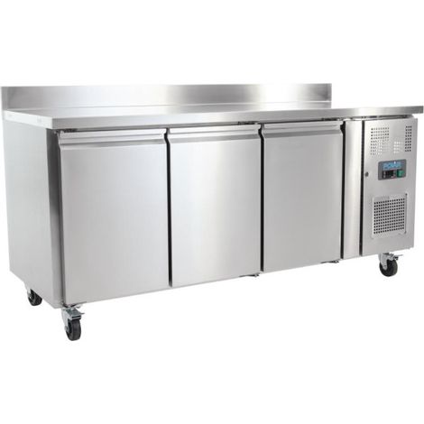 Table réfrigérée 3 portes avec dosseret 417L Série U - Polar
