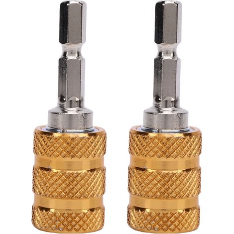 Rallonge pour foret (lot de 2) : porte-embout de tournevis à queue hexagonale de 6,35 mm (1/4 pouce), tige d'extension autobloquante, adaptateur à dégagement rapide pour perceuse électrique. (1/5)