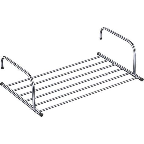 Sèche-linge extensible en acier inoxydable pour balcon, pliable et résistant (1/5)