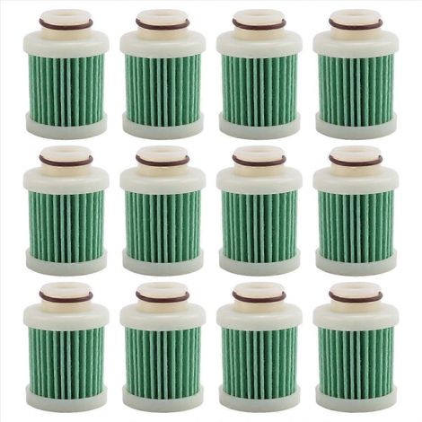 Lot de 12 filtres à carburant 4 temps 40-115 CV pour moteurs hors-bord Yamaha F40A, F50, T50, F60 et T60 (référence 6D-SFYGV). (1/5)