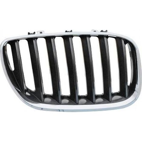 Grille de calandre droit chrome noire BMW X5 (E53) 2003-2007 (1/2)