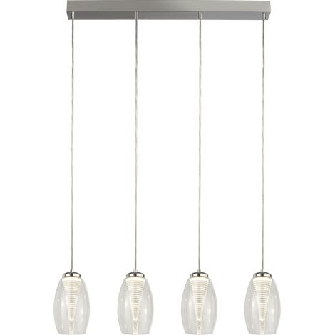 Searchlight Cyclone Suspension à 4 lumières, verre clair 3000K (1/3)