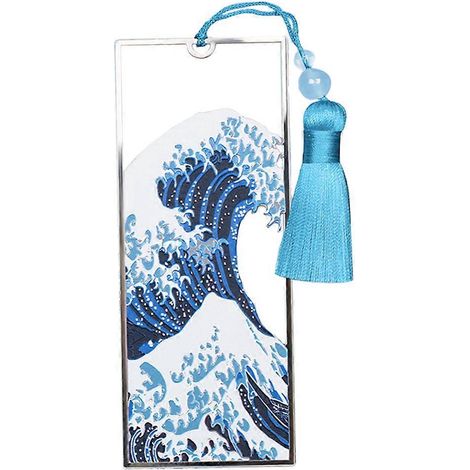 Stück dekoratives Lesezeichen mit Quaste, Buchanhänger, Abschlussgeschenk, Lesezubehör, blau, Quastenfarbe zufällig-12x4.7cm-Blue (1/3)