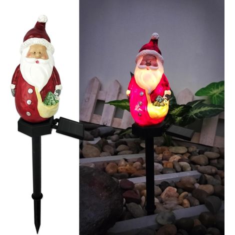 Lampe solaire de jardin, éclairage extérieur chaleureux, idéale pour bonhomme de neige, pelouse et paysage, décoration de Noël - 1 pièce (1/5)